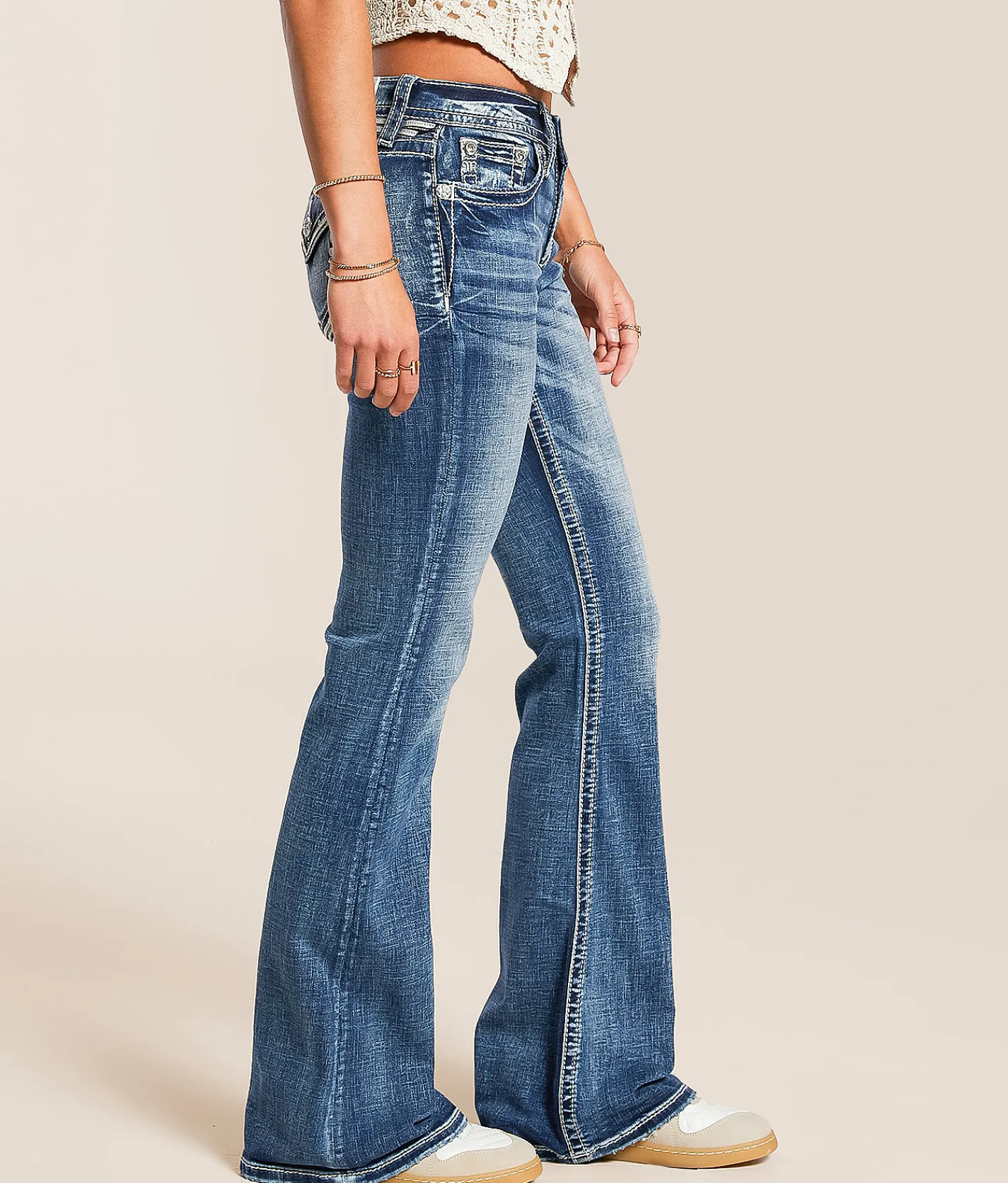 Jeans|Bottoms | Miss Me Low Rise Flare Stretch Jean K1432