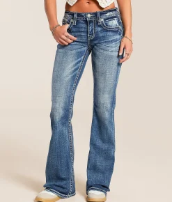 Jeans|Bottoms | Miss Me Low Rise Flare Stretch Jean K1432