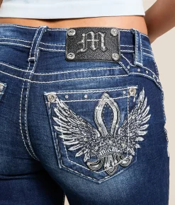 Bottoms | Miss Me Low Rise Flare Stretch Jean D1163