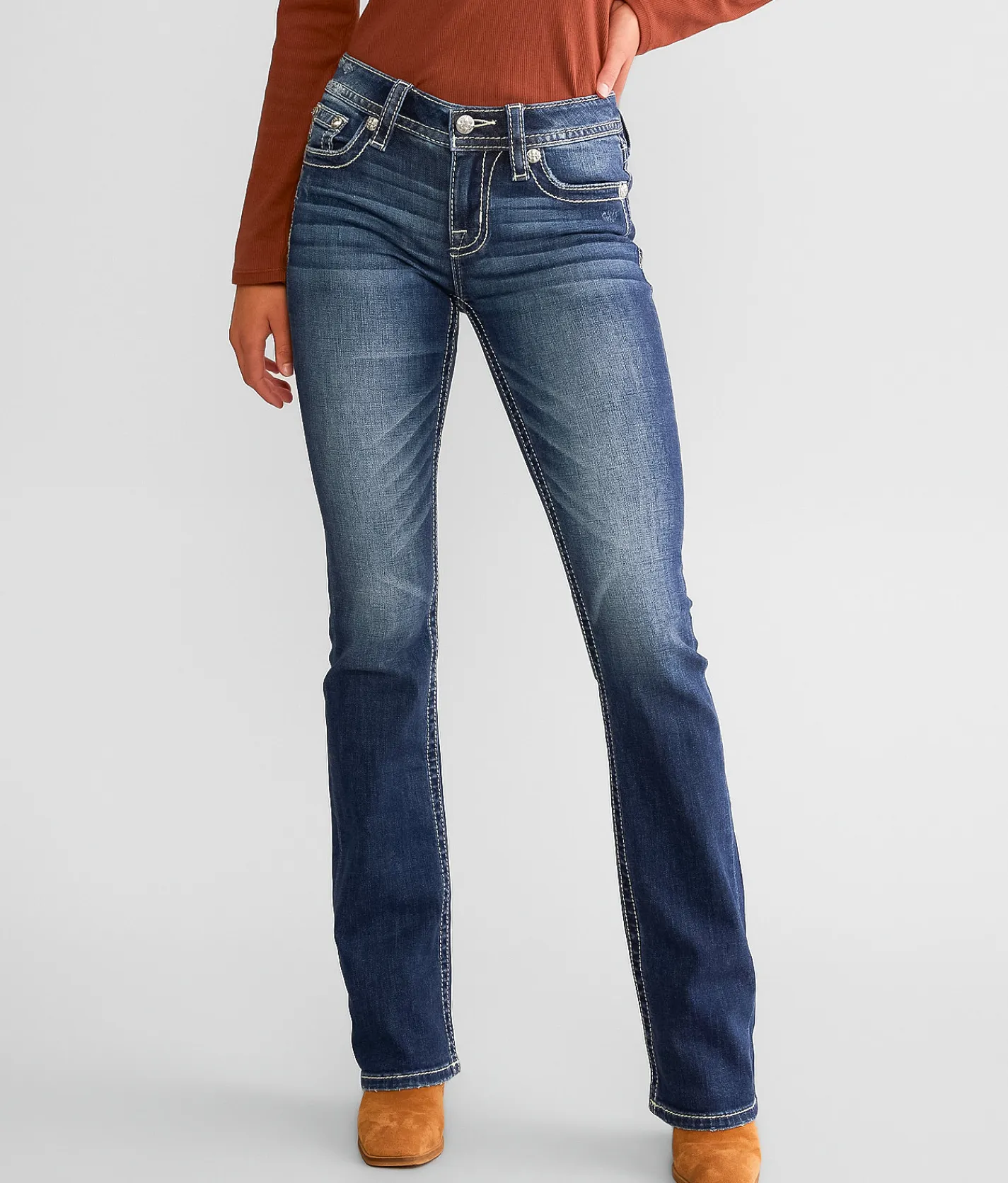 Jeans|Bottoms | Miss Me Low Rise Tailored Boot Stretch Jean K1322