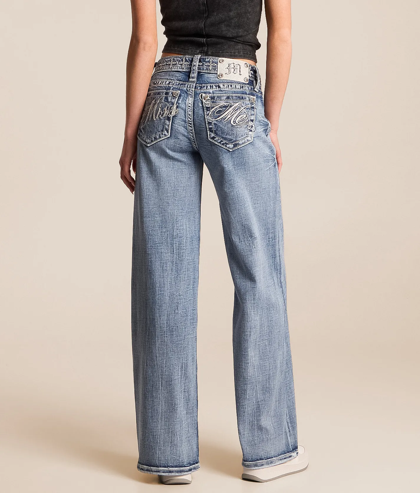 Miss Me Low Rise Wide Leg Jean M383 New