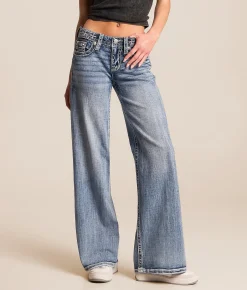 Miss Me Low Rise Wide Leg Jean M383 New