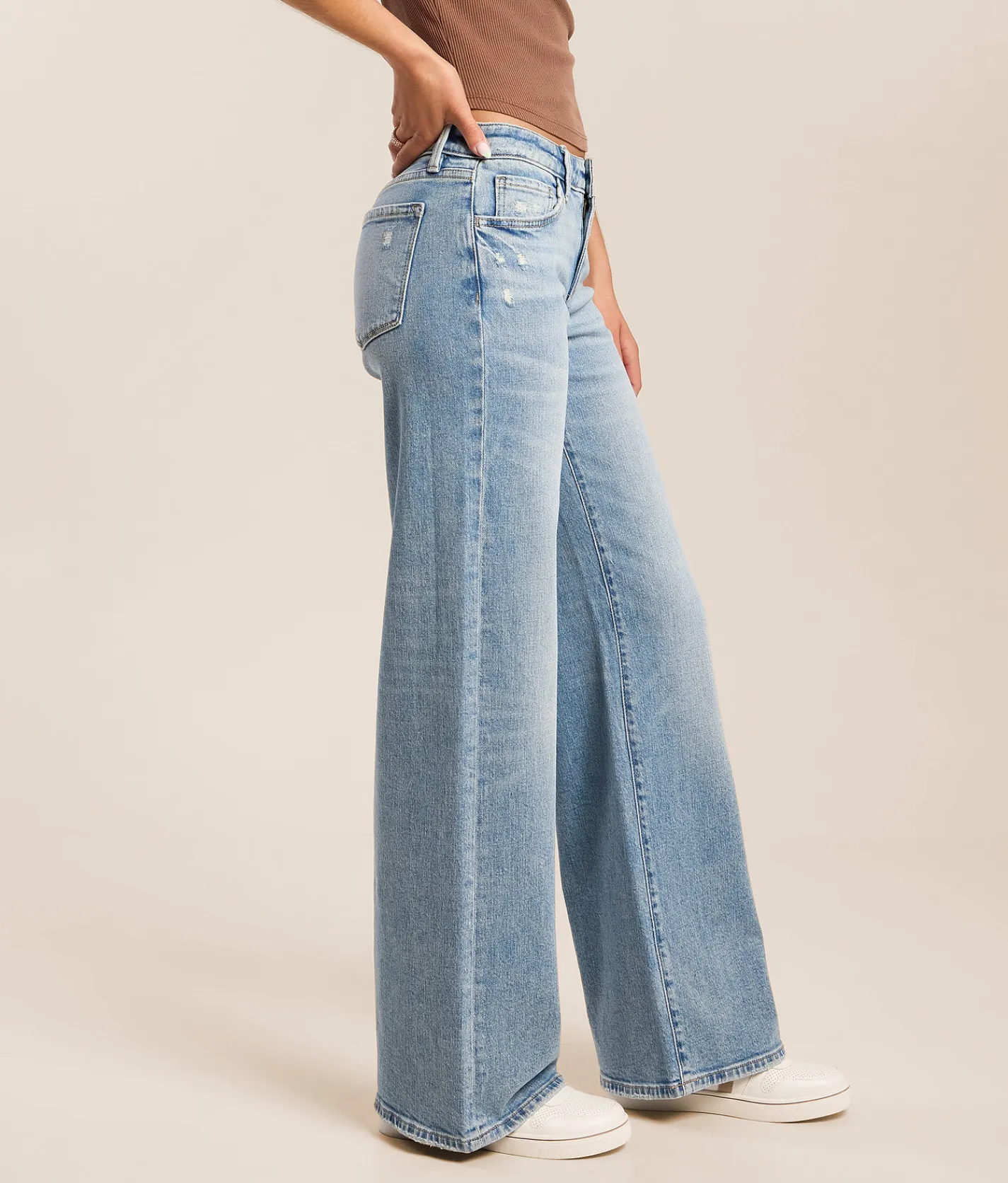 Flying Monkey Low Rise Wide Leg Stretch Jean Cleverness Online