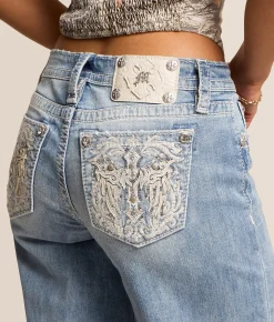 Miss Me Low Rise Wide Leg Stretch Jean L383