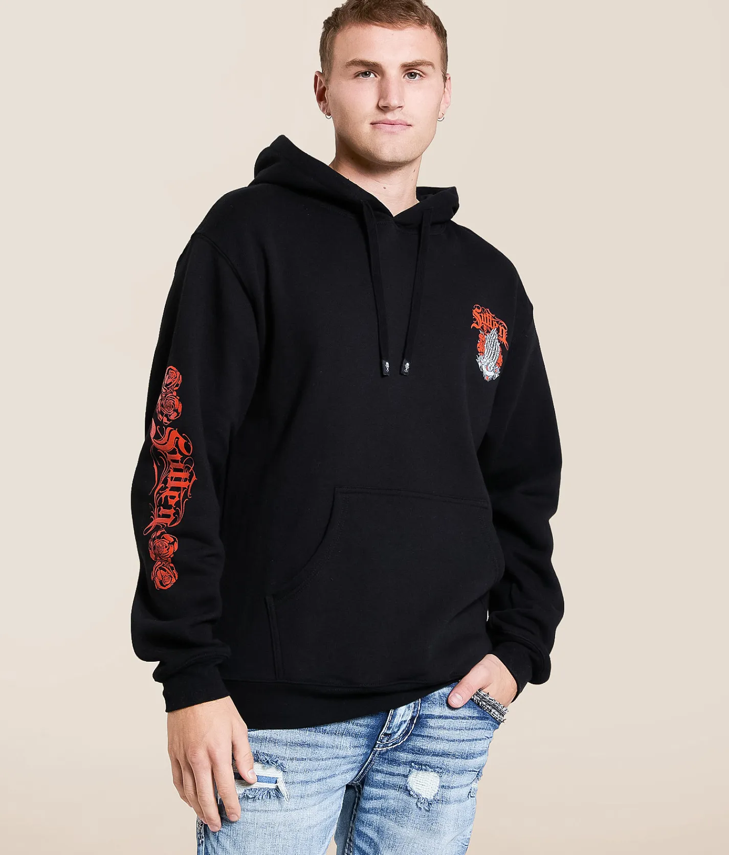Tops | Sullen Loyal Til Death Hooded Sweatshirt Jet Black