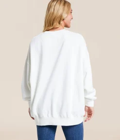 Gameday SOCIAL® LSU Tigers Oversized Pullover White New