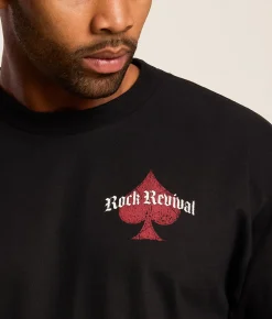 Tops|Graphic T-Shirts | Rock Revival Luca T-Shirt Black