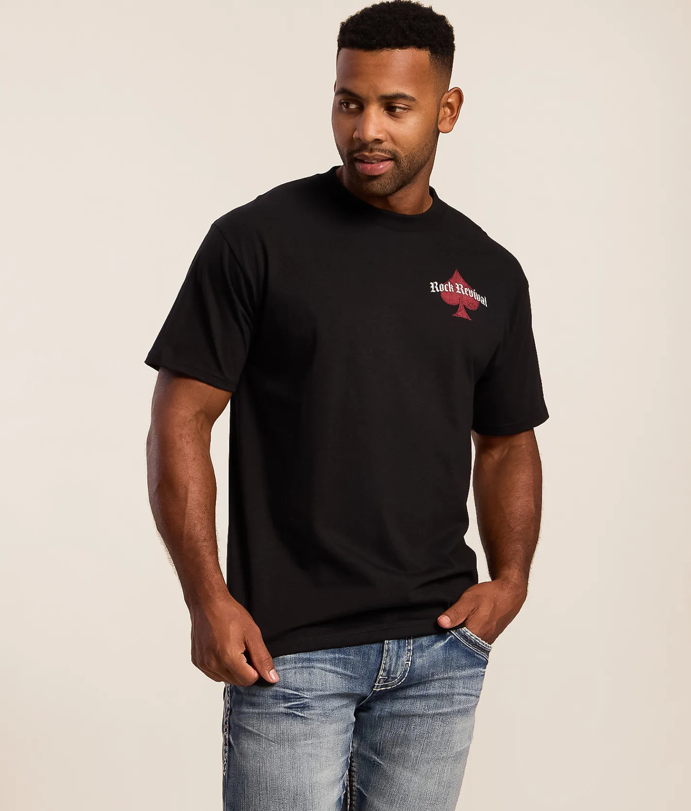 Tops|Graphic T-Shirts | Rock Revival Luca T-Shirt Black