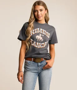 Kimes Ranch Lucky B Bucking T-Shirt Charcoal Outlet
