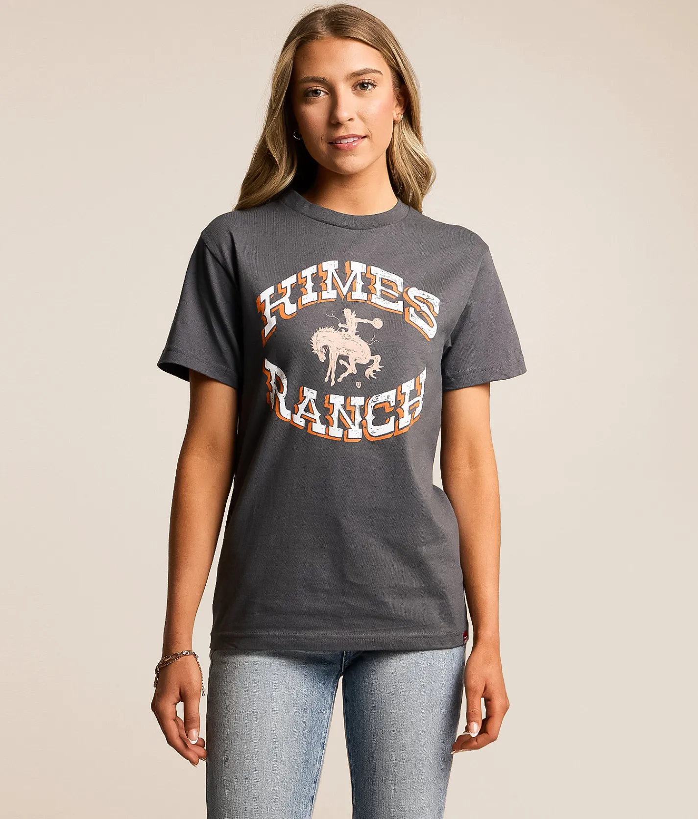 Kimes Ranch Lucky B Bucking T-Shirt Charcoal Outlet