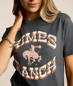 Kimes Ranch Lucky B Bucking T-Shirt Charcoal Outlet