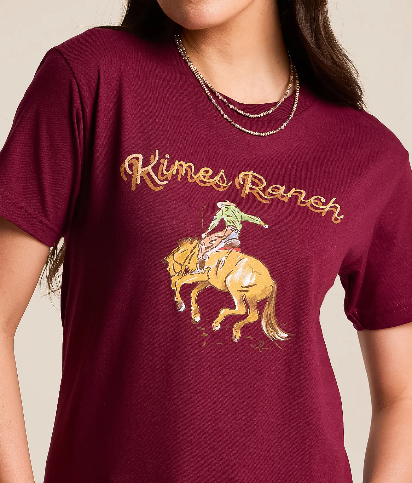 Kimes Ranch Lucky B Rodeo-Oh! T-Shirt Burgundy Discount