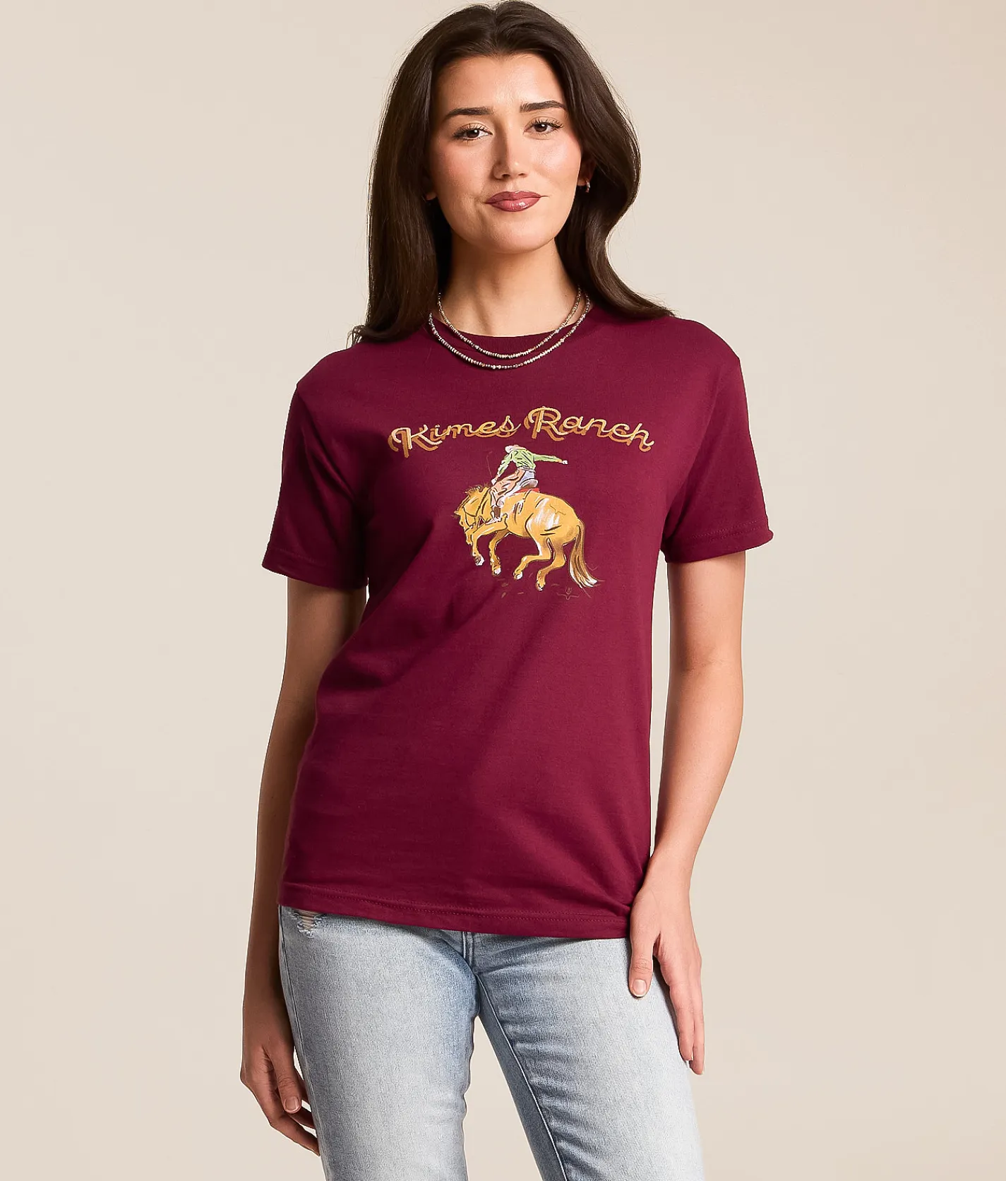 Kimes Ranch Lucky B Rodeo-Oh! T-Shirt Burgundy Discount