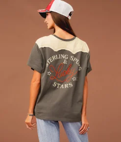 Tops | Sterling & Stitch Lucky Stars T-Shirt Volcanic Ash