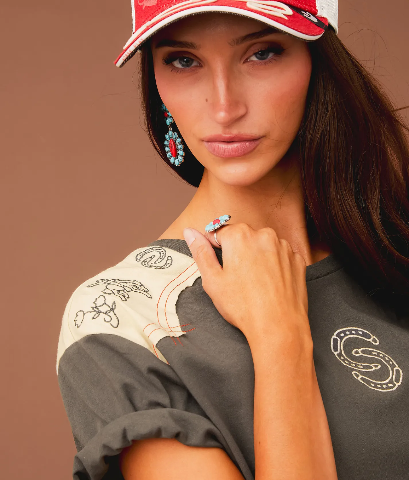 Tops | Sterling & Stitch Lucky Stars T-Shirt Volcanic Ash