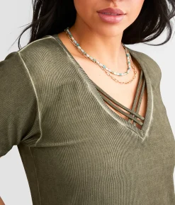 Tops | White Crow Luna Washed Top Malachite Green