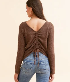 Daytrip Lurex Top Brown Discount