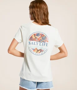 Tops | Salt Life Lush Canopy T-Shirt Cream