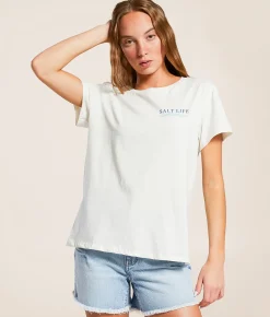 Tops | Salt Life Lush Canopy T-Shirt Cream