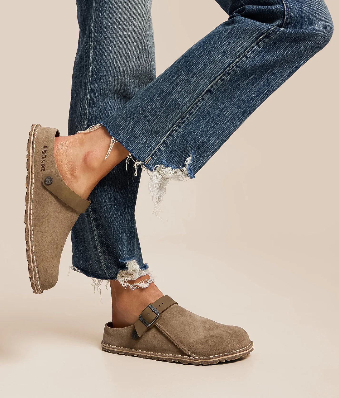 Shoes | Birkenstock® Lutry 365 Suede Clog Gray Taupe