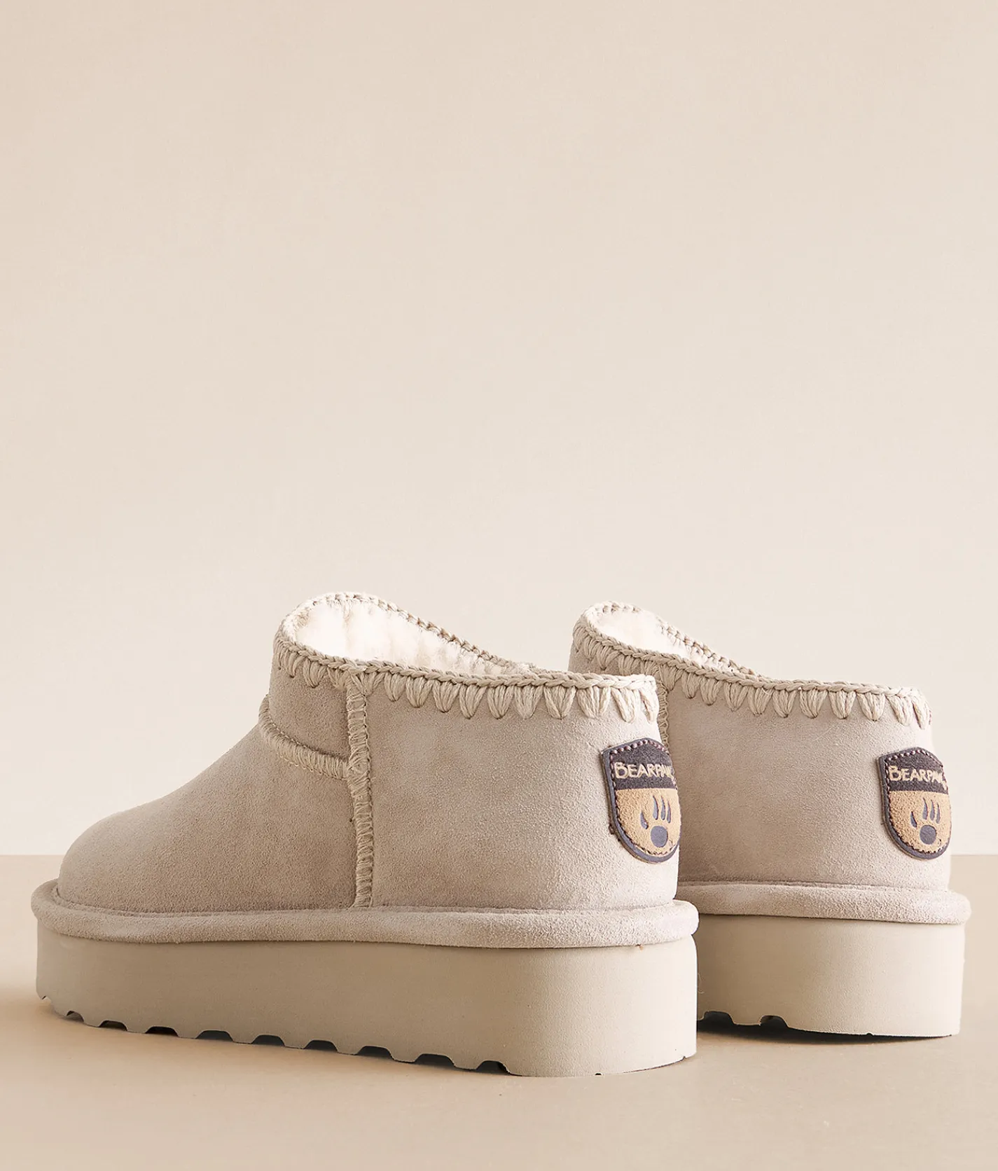 Shoes | Bearpaw Lyanna Platform Leather Slipper Oat