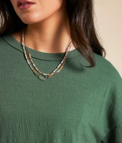 White Crow Lydia Open Back Top Hunter Green Online