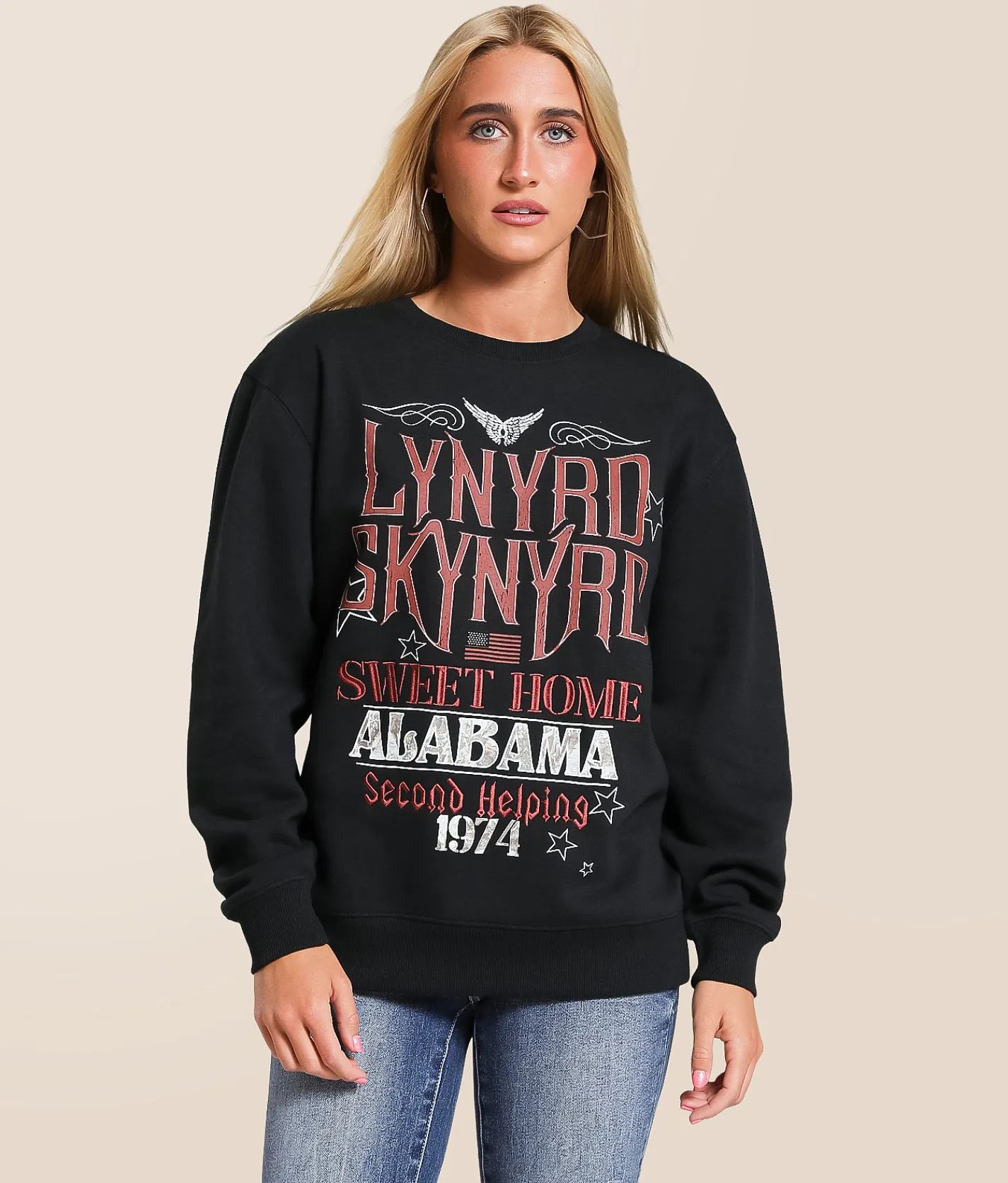 Modish Rebel Lynyrd Skynyrd Band Pullover Black Sale