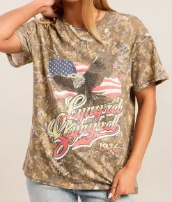Tops | Cactus & Pearl Lynyrd Skynyrd Band T-Shirt Camo