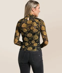 Free People Lyric Floral Lace Top Ivory Combo Sale