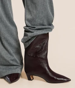 Shoes | Steve Madden Lytton Leather Boot Burgundy PT