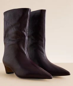 Shoes | Steve Madden Lytton Leather Boot Burgundy PT