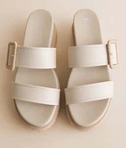 Mia Mabele Rafia Sandal Ecru Clearance