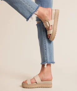 Mia Mabele Rafia Sandal Ecru Clearance