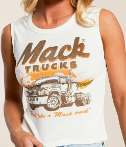 Ripple Junction® Mack® Truck Pinnacle Tank Top Coconut Milk New