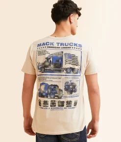 Ripple Junction® Mack® Truck T-Shirt Sand New