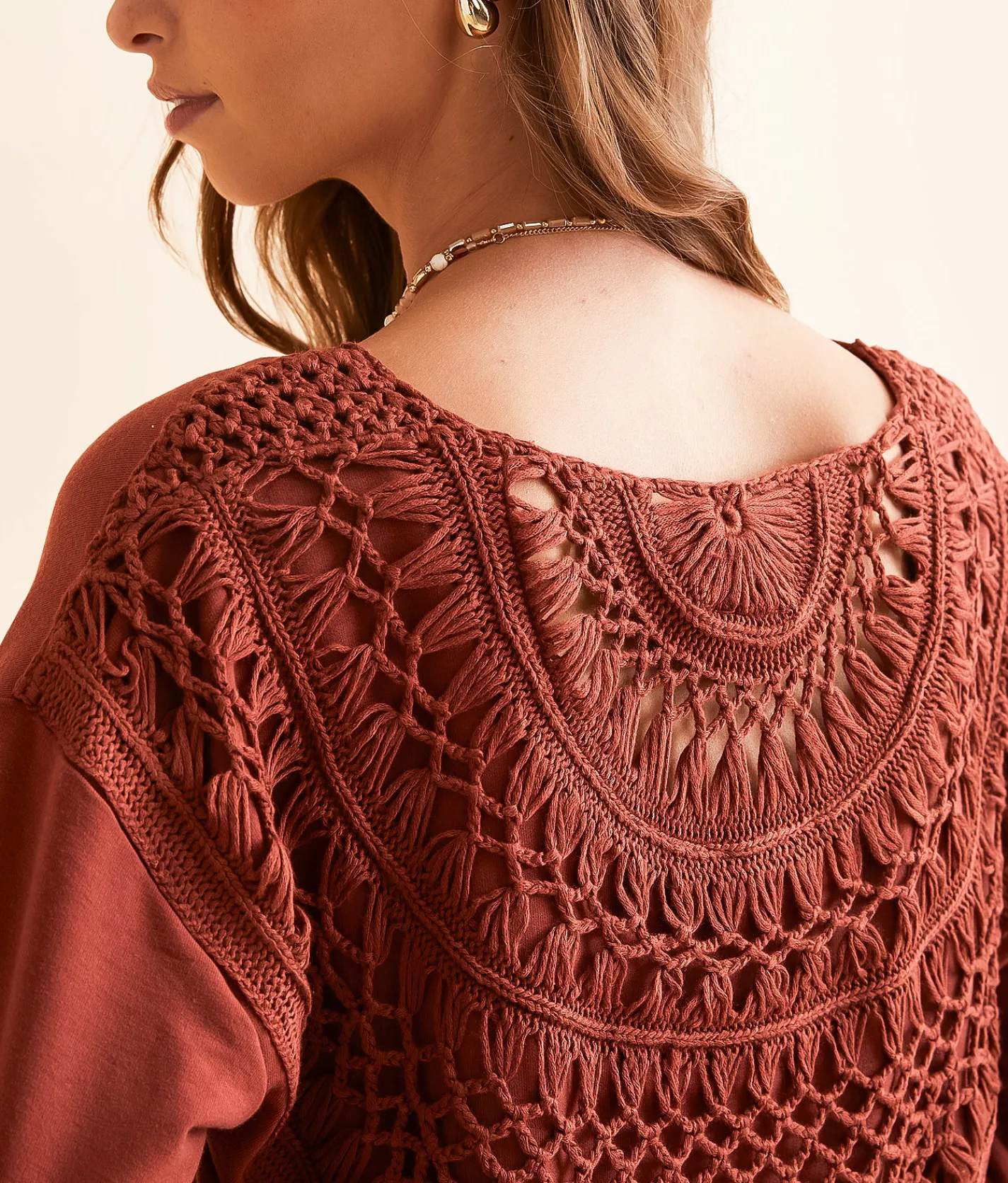 Tops | Daytrip Macrame Top Henna