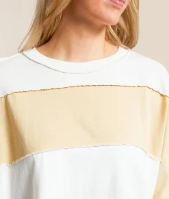 Tops | Free People Maddie Oversized T-Shirt Ivory Combo
