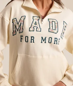 Tops | Modish Rebel Made For More Oversized Pullover Cream