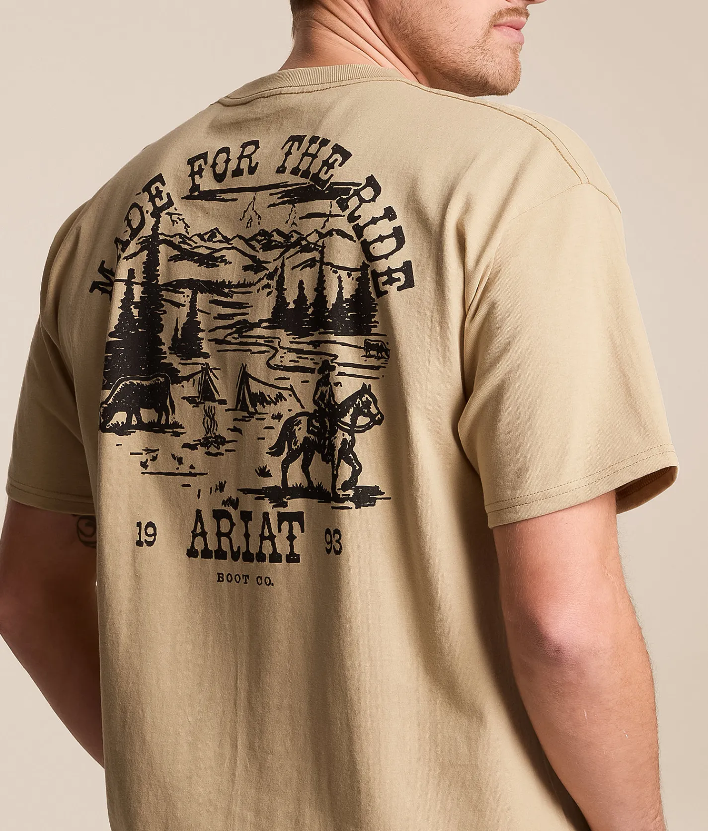Ariat Made For The Ride T-Shirt Sand Discount