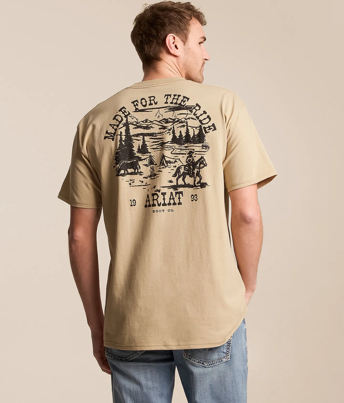 Ariat Made For The Ride T-Shirt Sand Discount