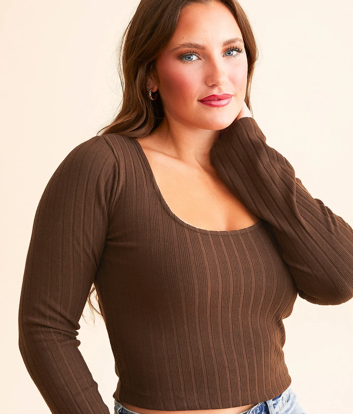 Tops | Z Supply Madeline Ribbed Top Dark Chocolate
