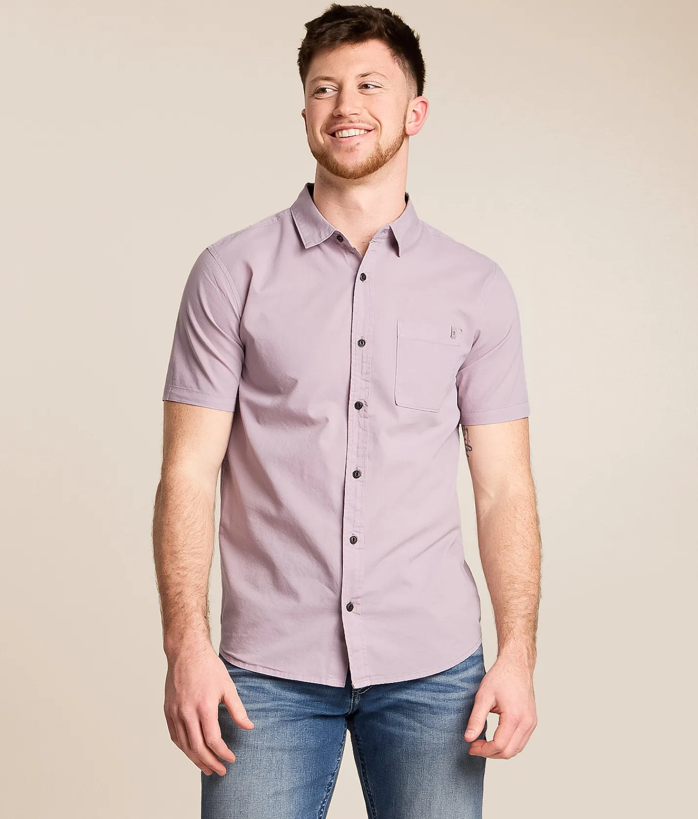 Roark Made To Fade Shirt Washed Dusty Lilac Discount