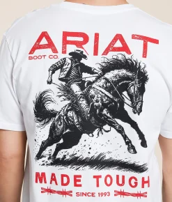 Ariat Made Tough Bronco T-Shirt White