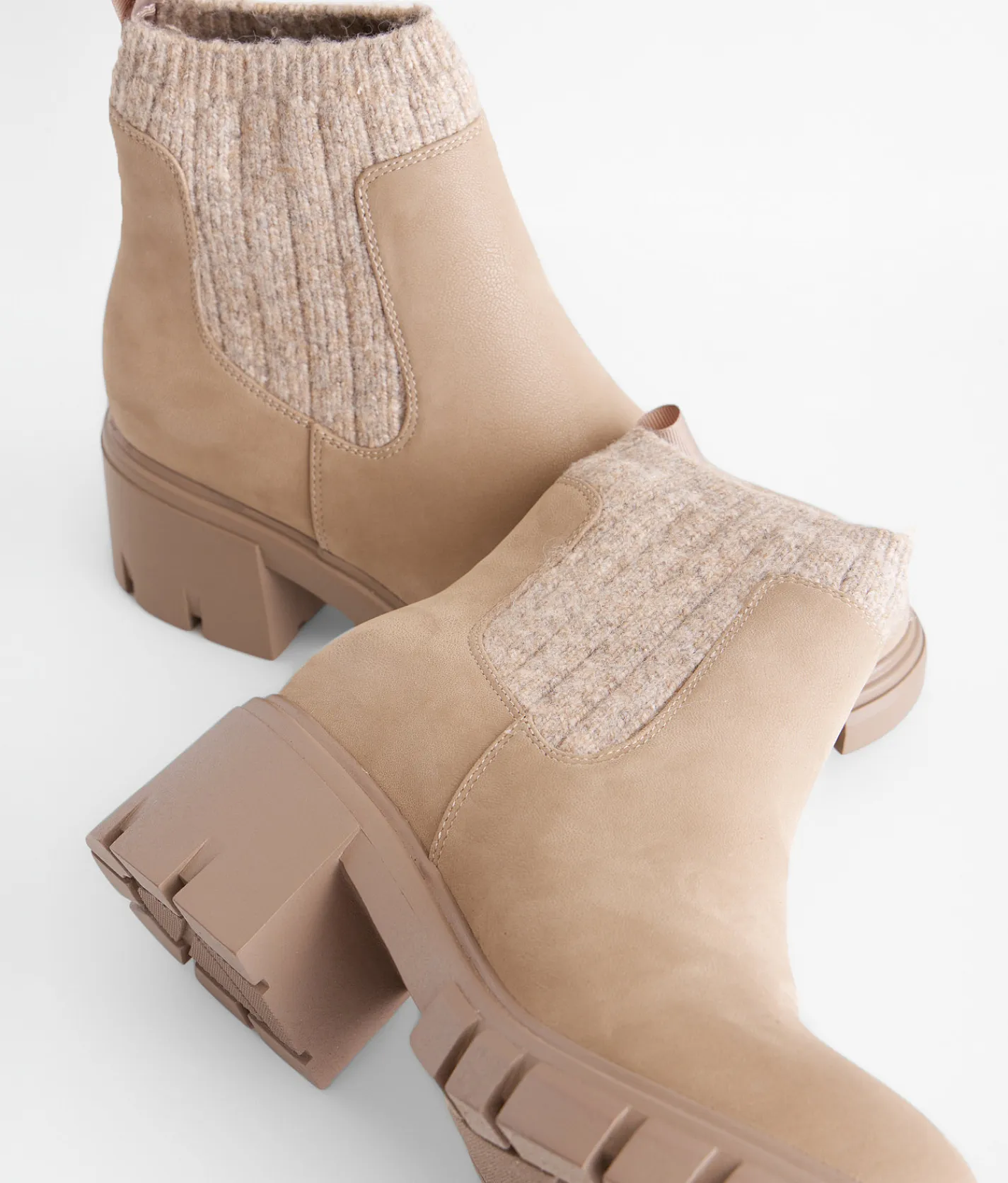 Mia Madisyn Lug Ankle Boot Stone Best