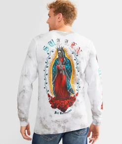 Graphic T-Shirts | Sullen Madre Virgen T-Shirt White Lt Grey Crystal Was
