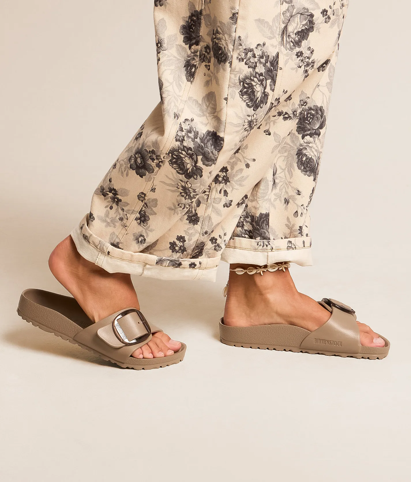 Birkenstock® Madrid Big Buckle Sandal Gray Taupe Sale