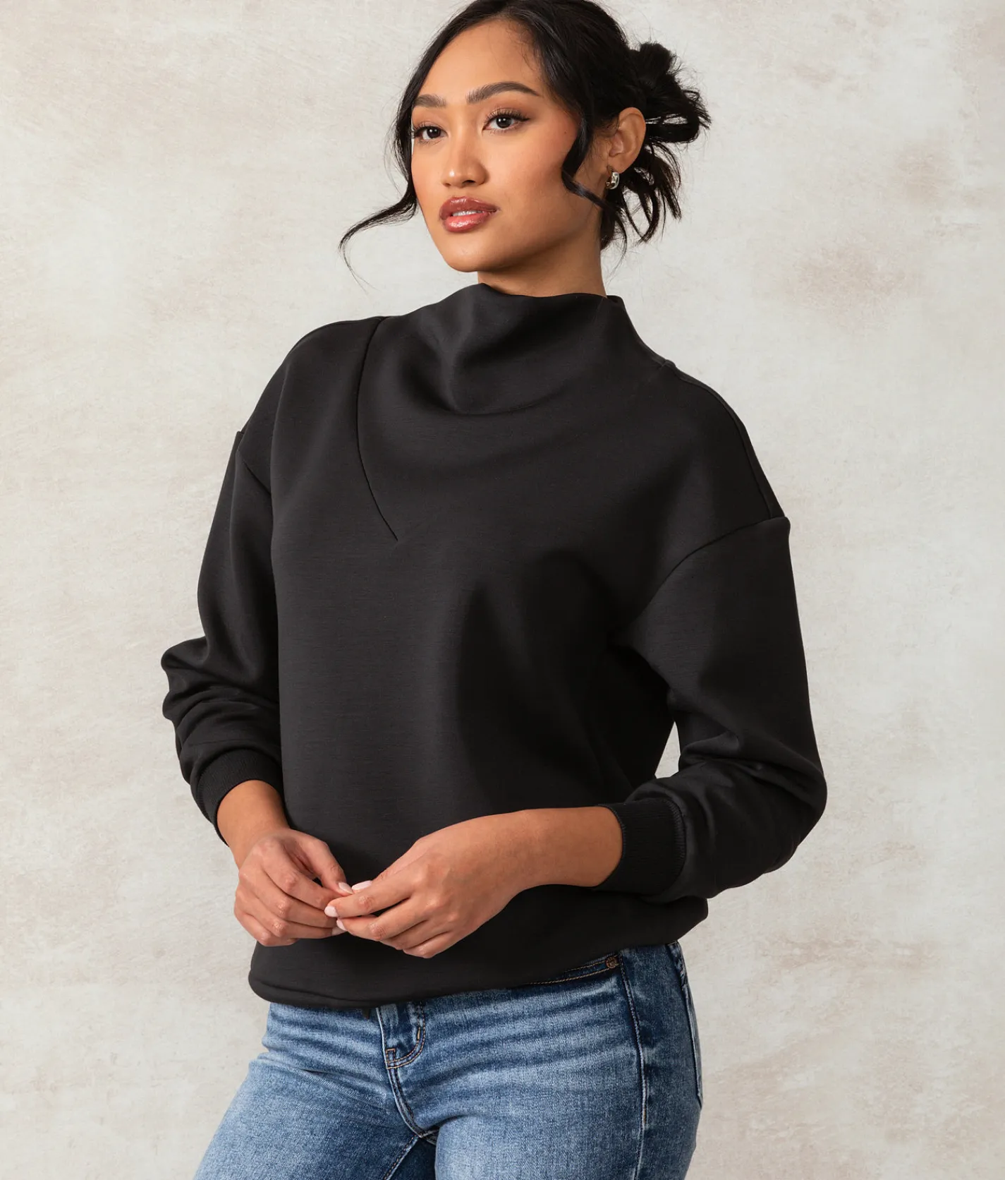 Buckle Black Mae Cowl Pullover Black Outlet