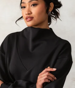 Buckle Black Mae Cowl Pullover Black Outlet