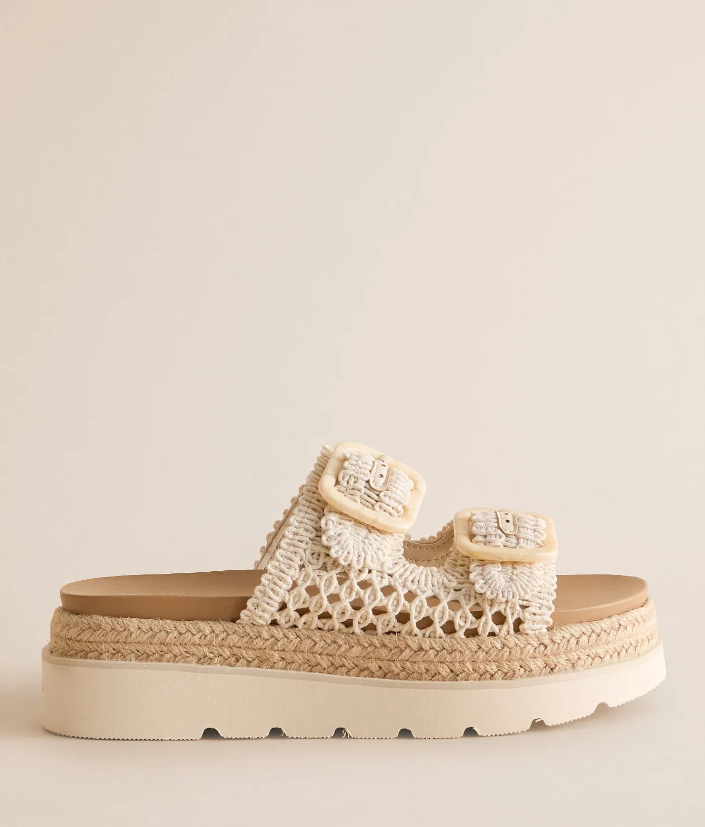 Madden Girl Maevee Crochet Sandal Lt Natural Outlet