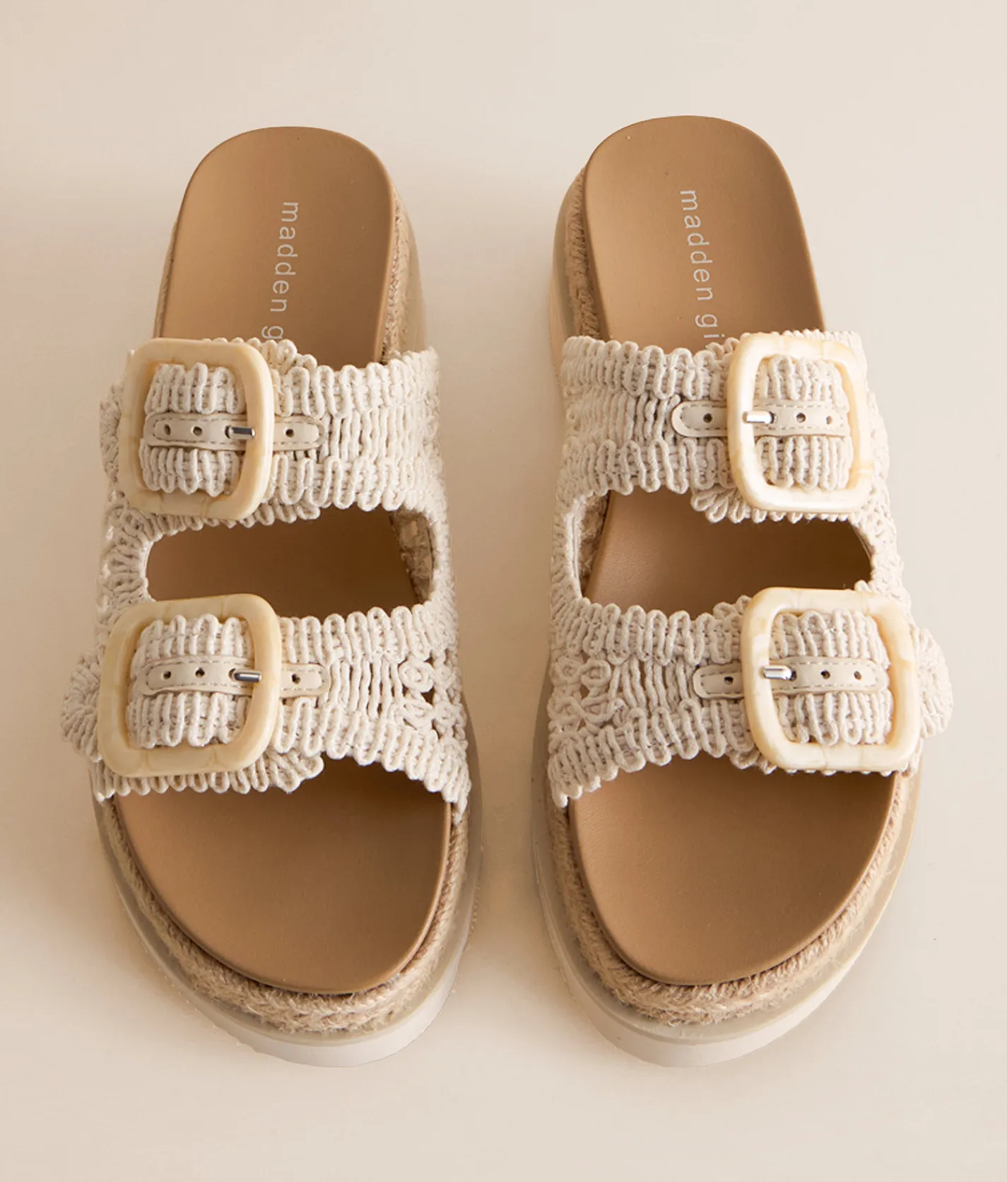 Madden Girl Maevee Crochet Sandal Lt Natural Outlet